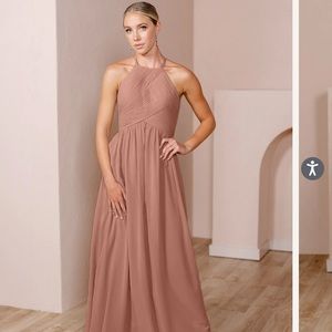 Revelry Mackenzie Chiffon Dress in color Desert Rose size 4